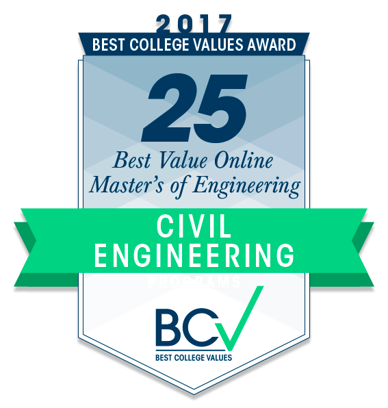 25 Best Value Online Master’s of Engineering in Civil Engineering